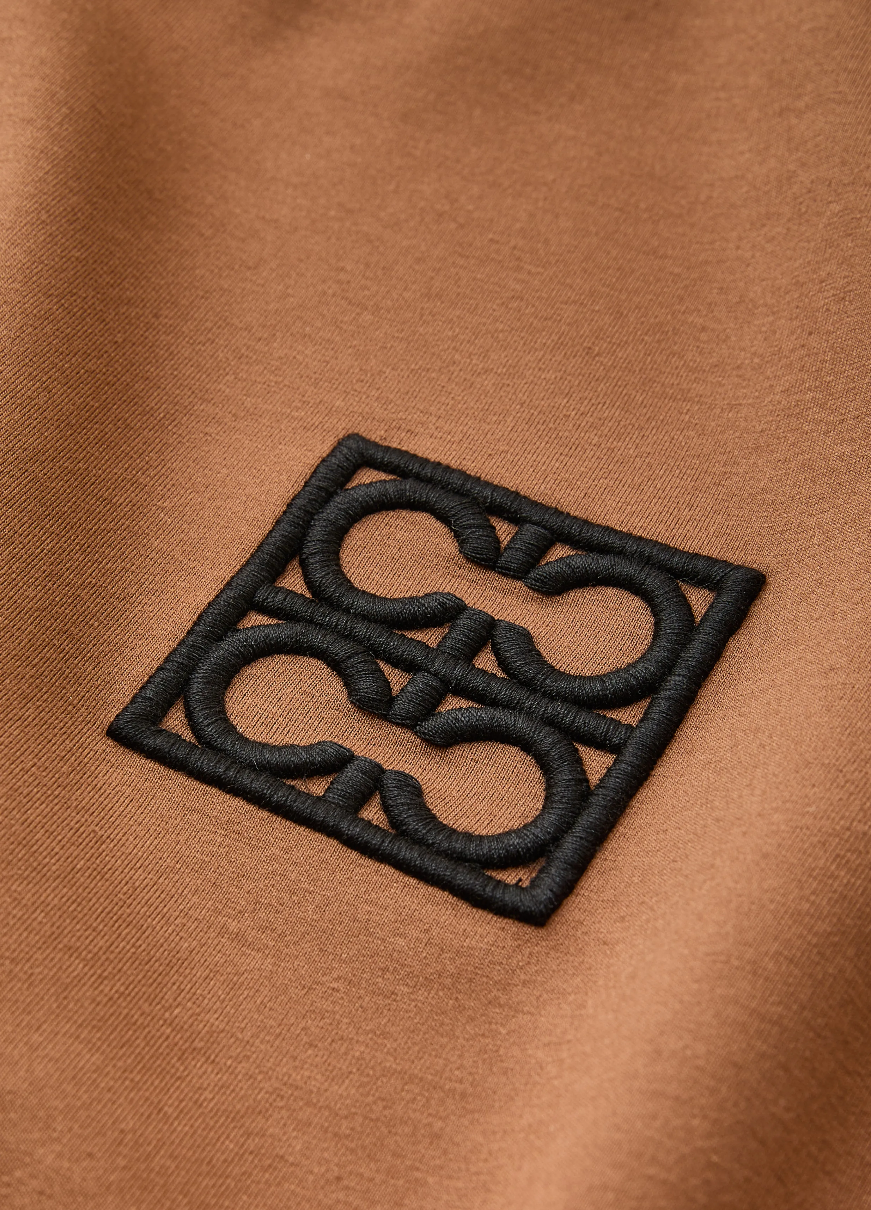 Neoprene Crew Neck Sweatshirt Caramel