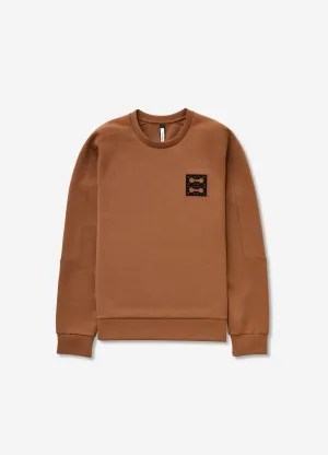 Neoprene Crew Neck Sweatshirt Caramel