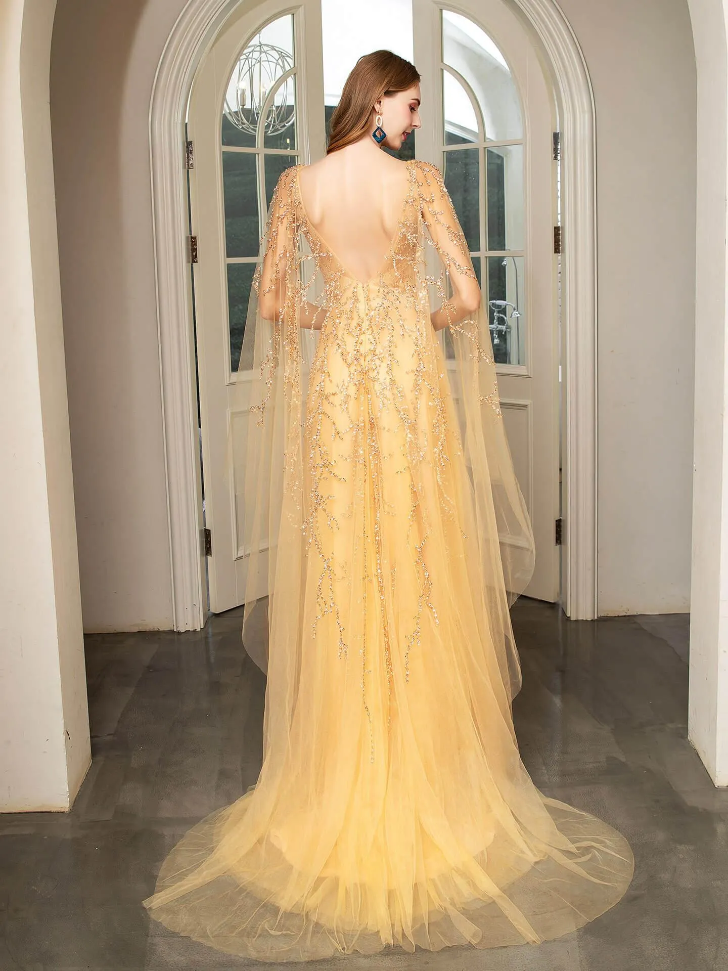 Numbersea A-line Beaded Luxurious Fashion Formal Evening Dresses Sleeveless Floor Length Prom Dresses