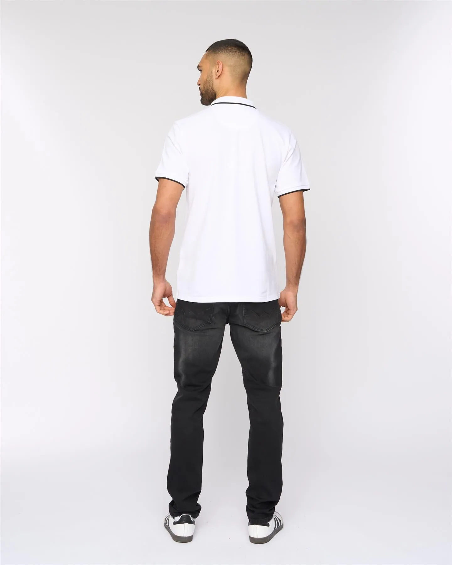 Oakden Zip Front Polo White