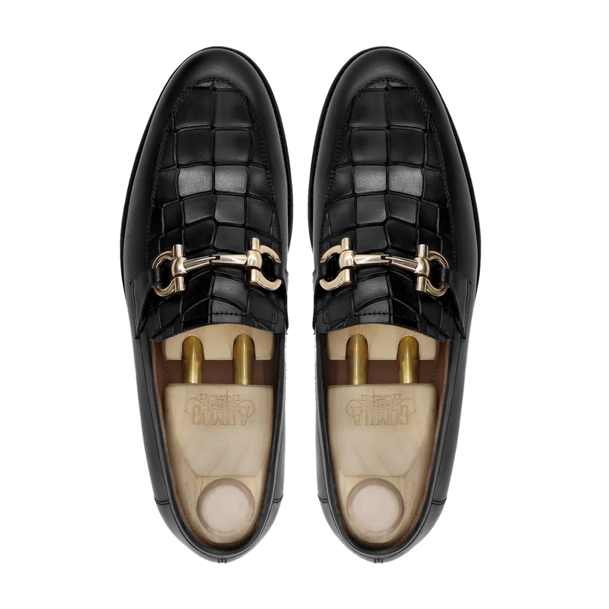 Scott - Men's Black Calf Leather Loafer