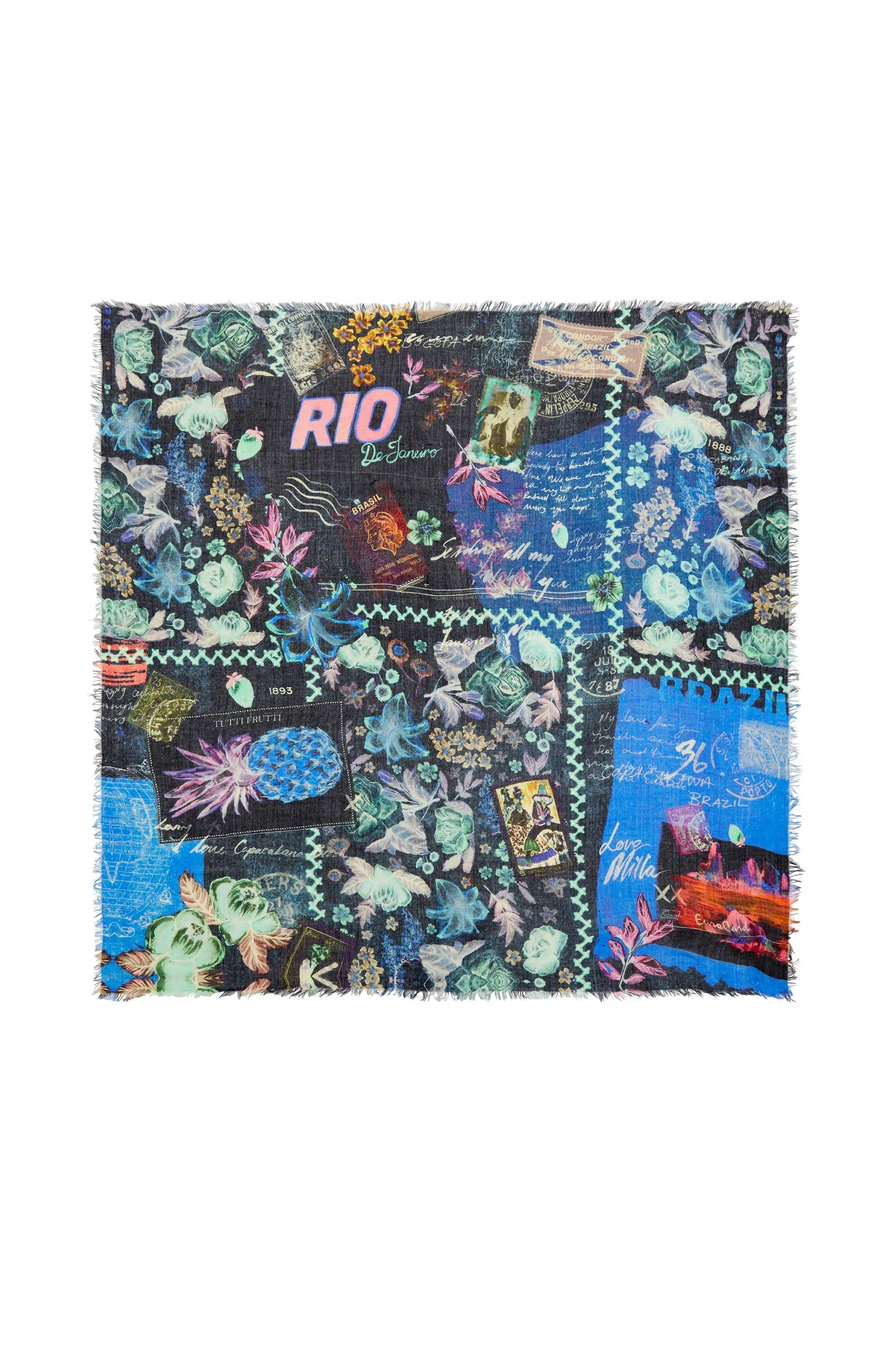 SHEER SCARF WITH RAW EDGE YOU'VE GOT MAIL