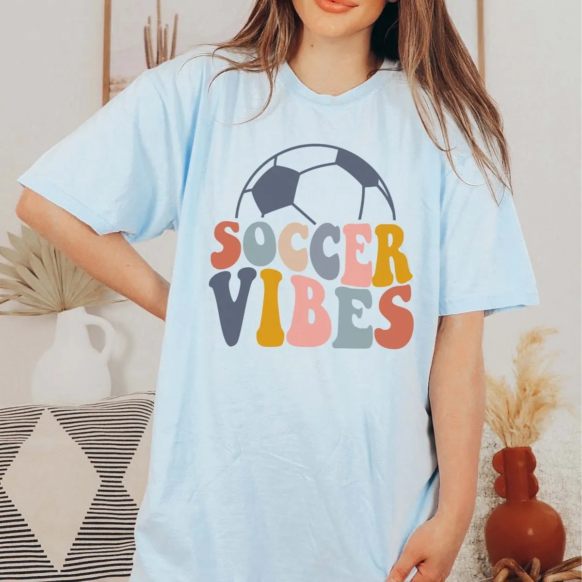 Soccer Vibes Colorful Tee