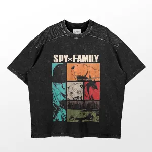 Spy Family Anime T-Shirt - Colorful Panel Design | High-Quality Anime Shirt