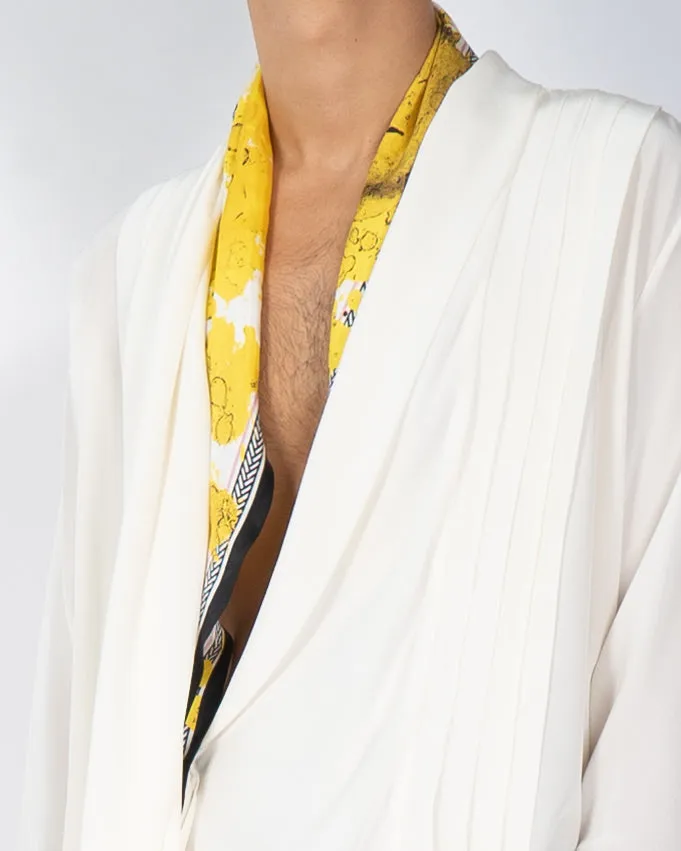 SS17 Pollux Yellow Diamond Silk Scarf