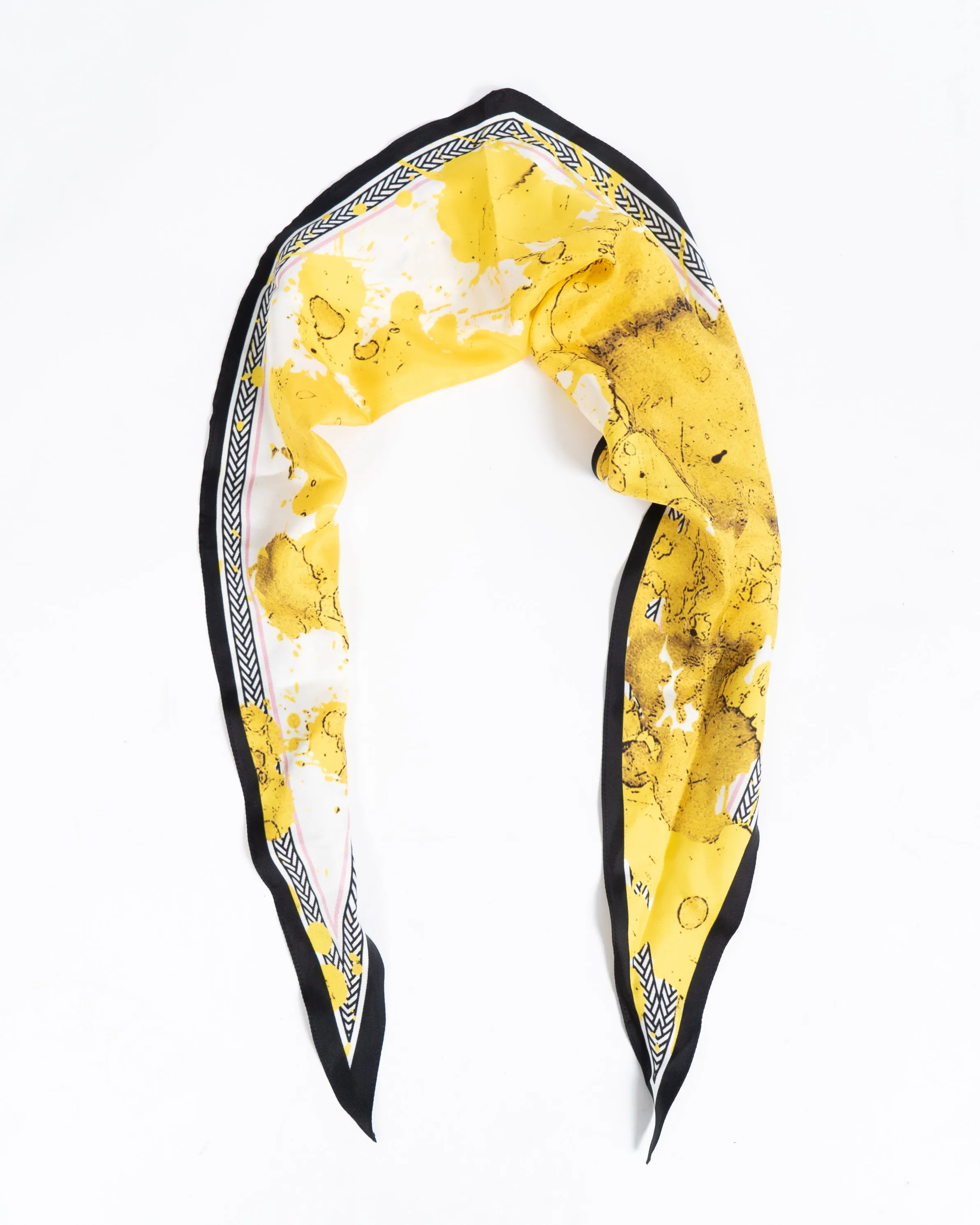 SS17 Pollux Yellow Diamond Silk Scarf