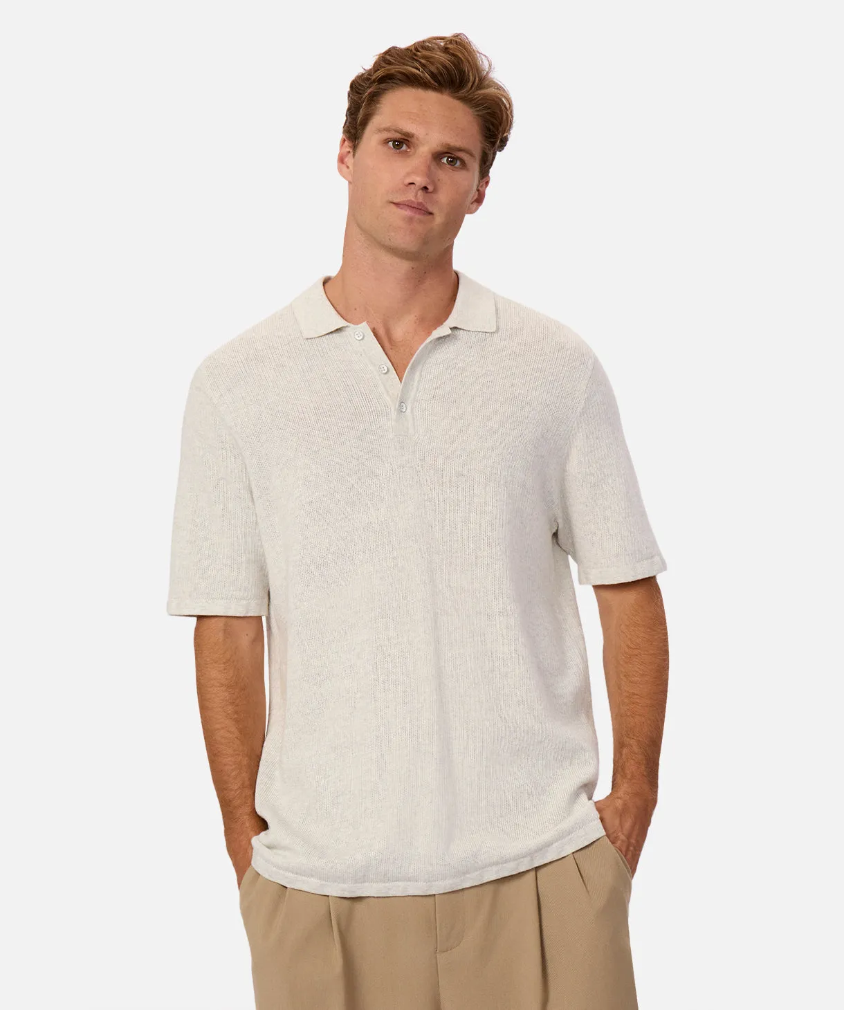 The Barletta Polo - Oat Melange