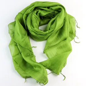Vietnamese Silk Scarf - Lime