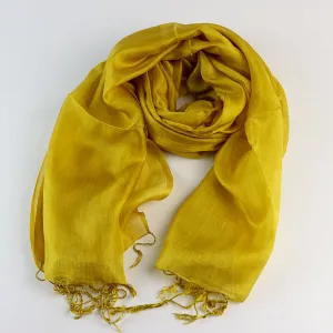 Vietnamese Silk Scarf - Mustard