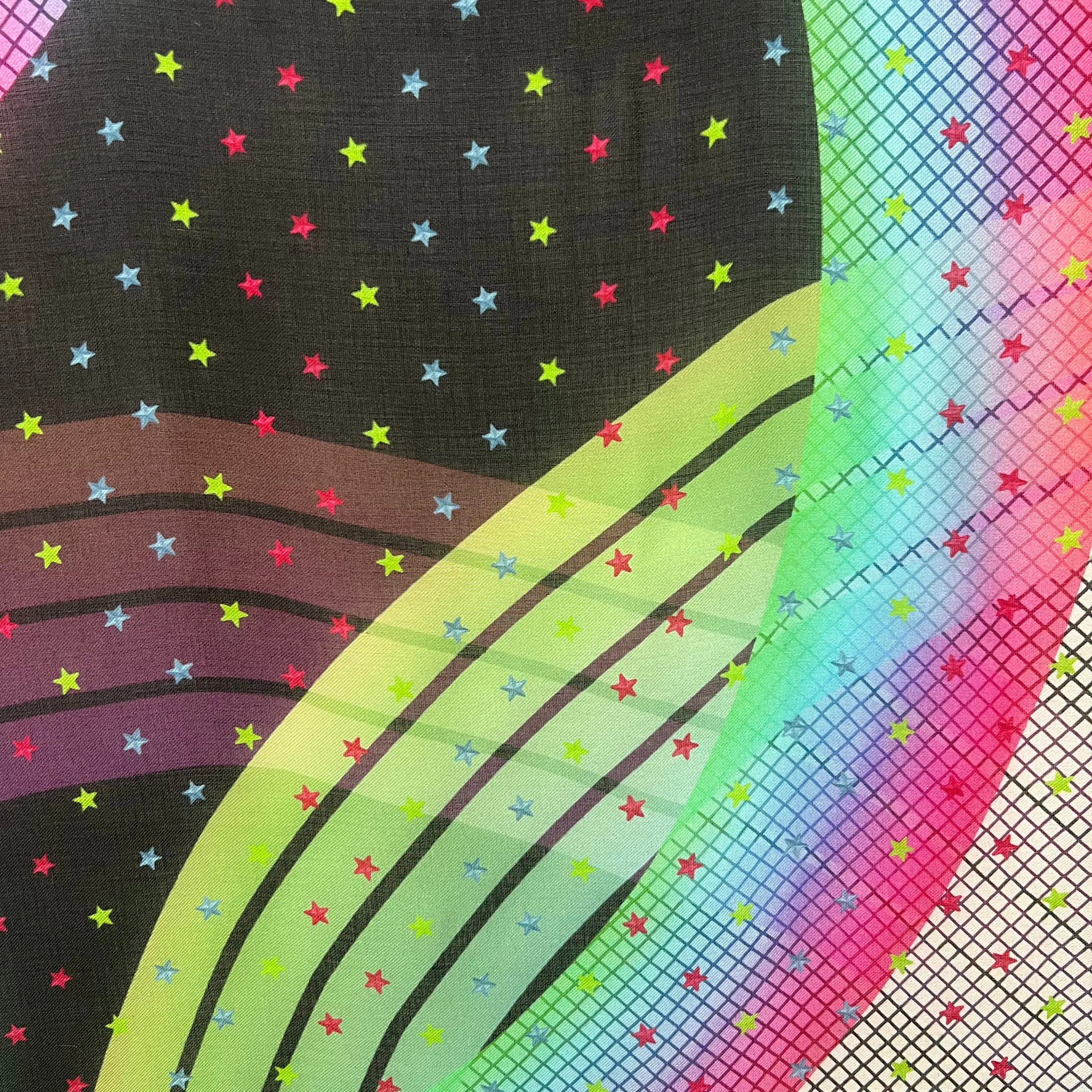 VL-7000 "PEACE AND LUCK" - VASSILISA DIGITAL PRINT MODAL AND CASHMERE SCARF. MADE IN ITALY