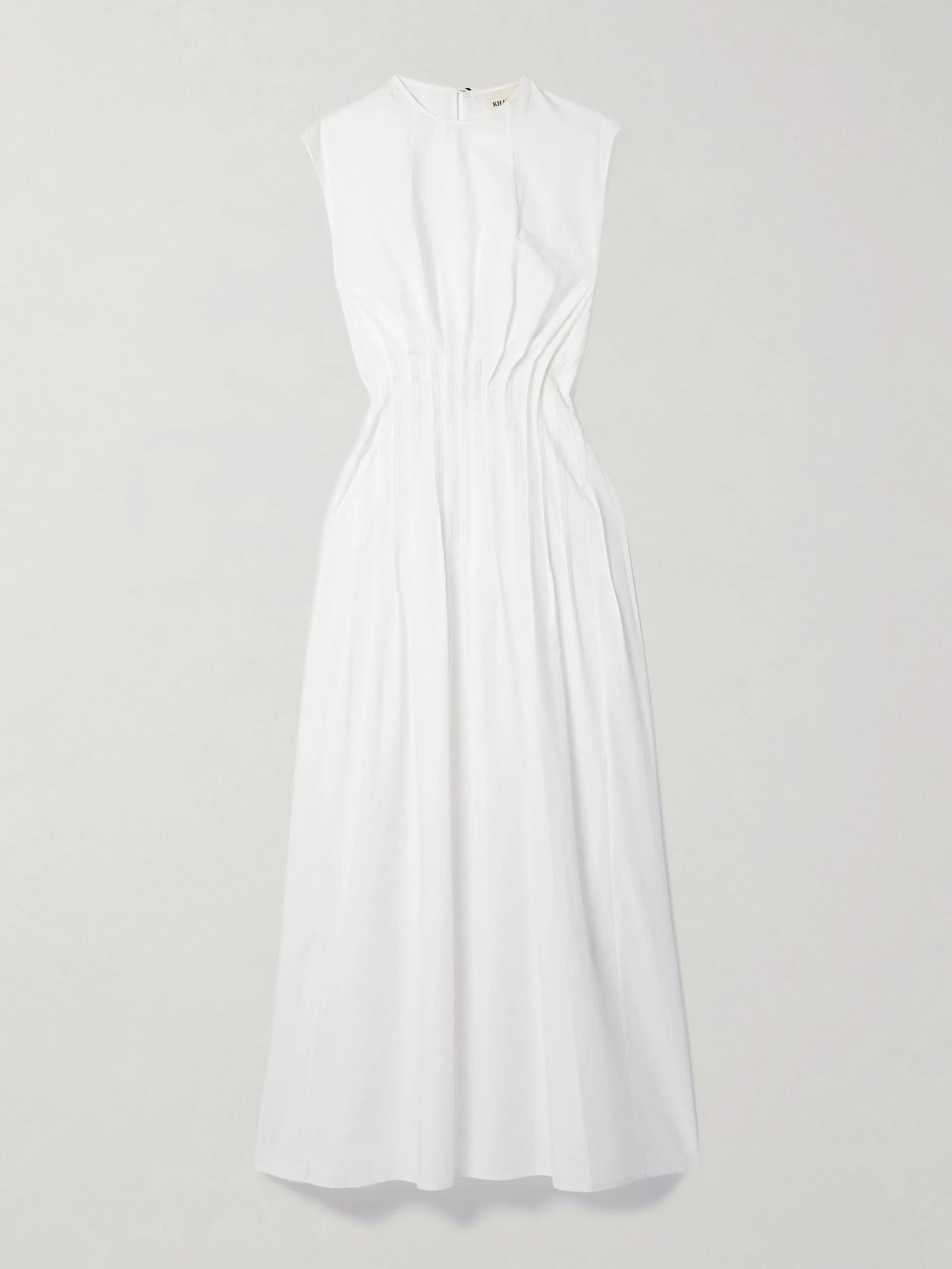 Wes pintucked cotton-poplin maxi dress