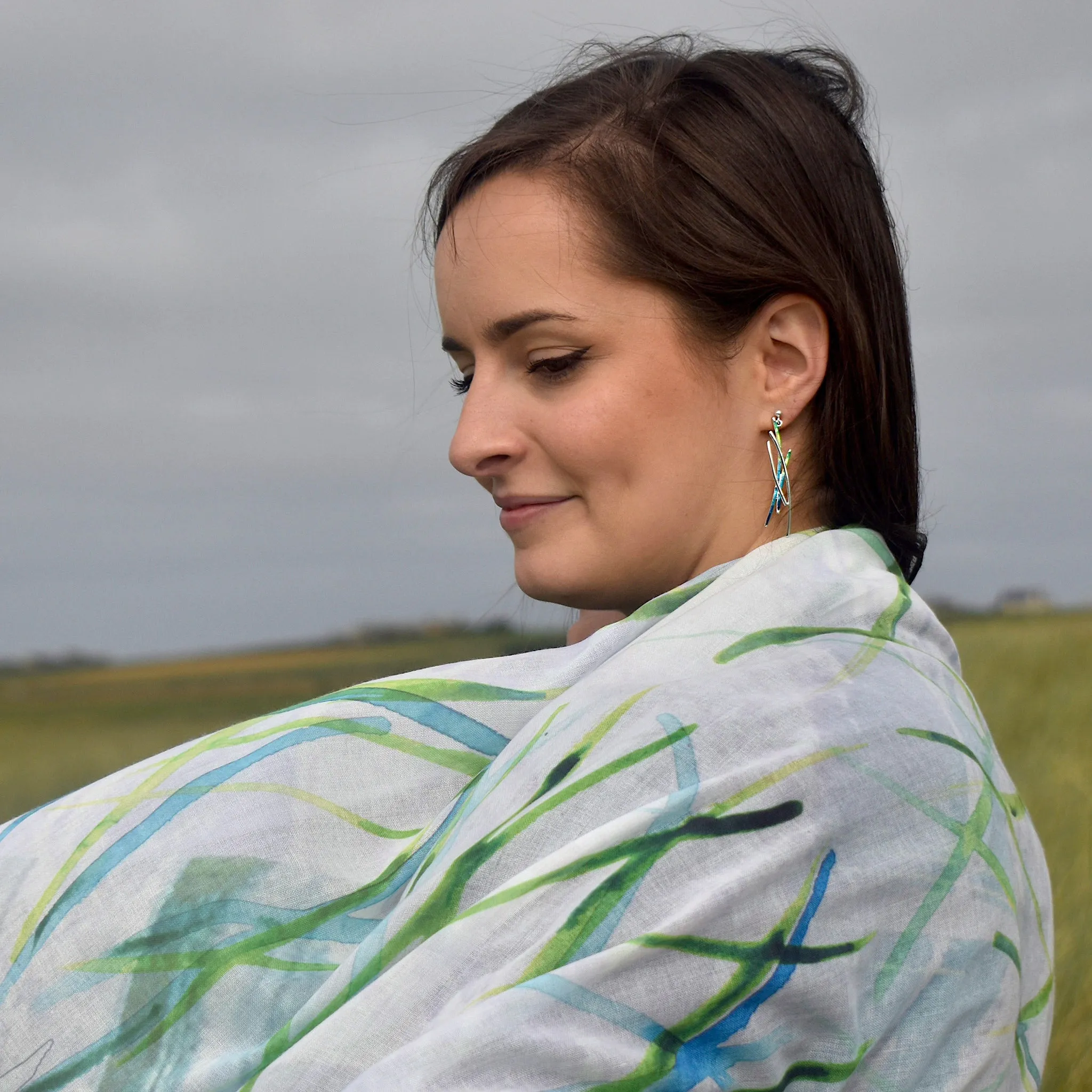 Wild Grasses Silk Scarf