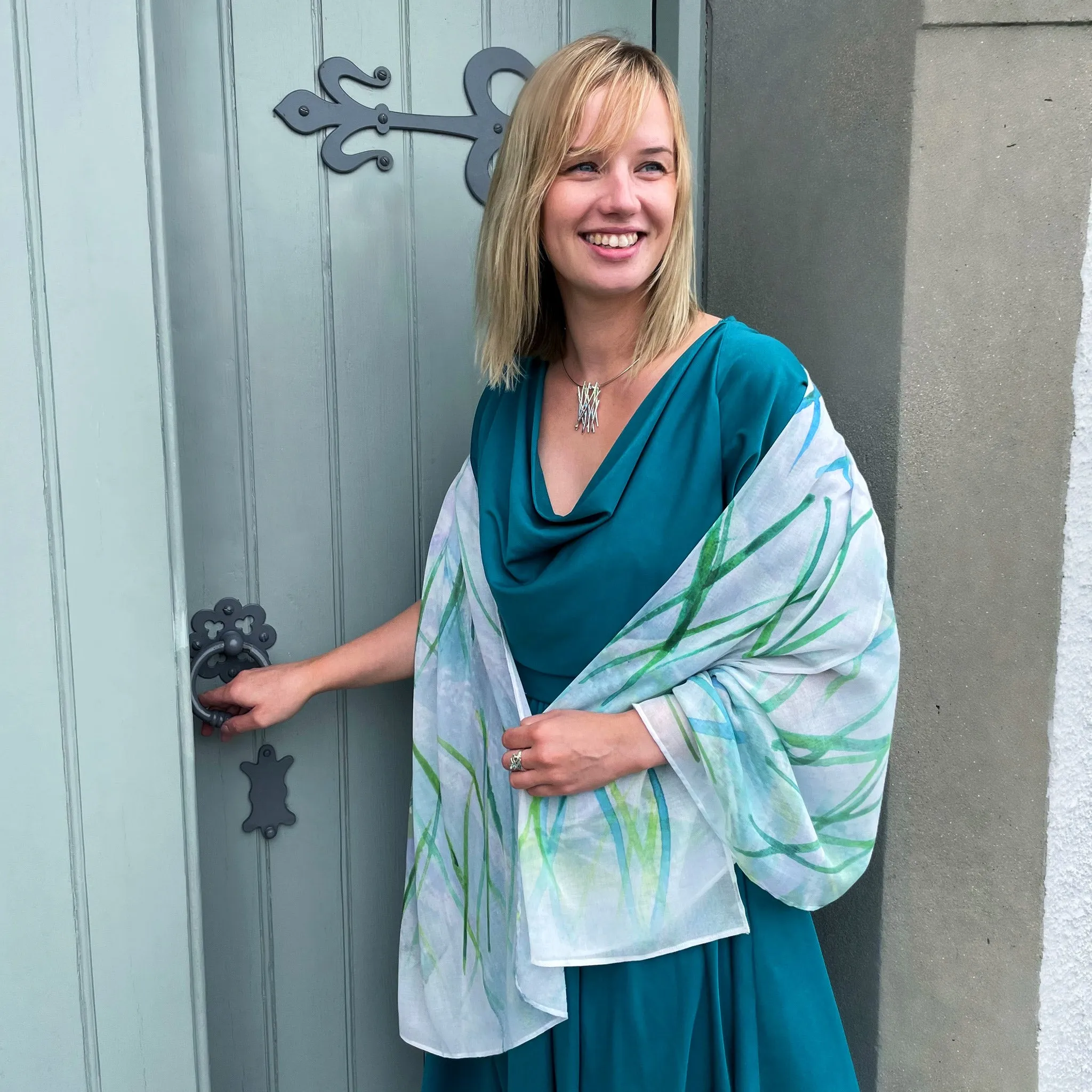 Wild Grasses Silk Scarf