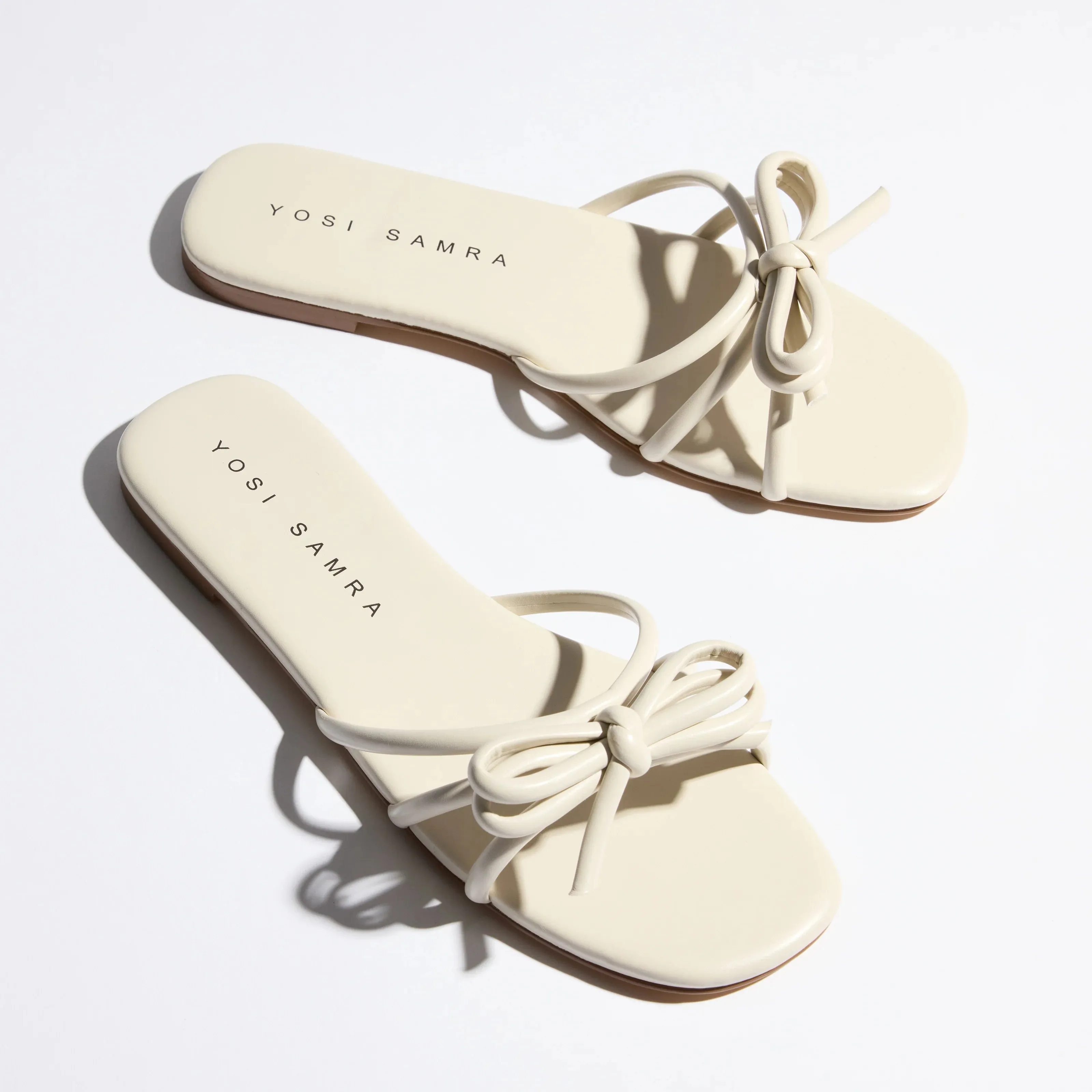 'Yosi Samara' Nicole Bow Slide Sandal in Bone