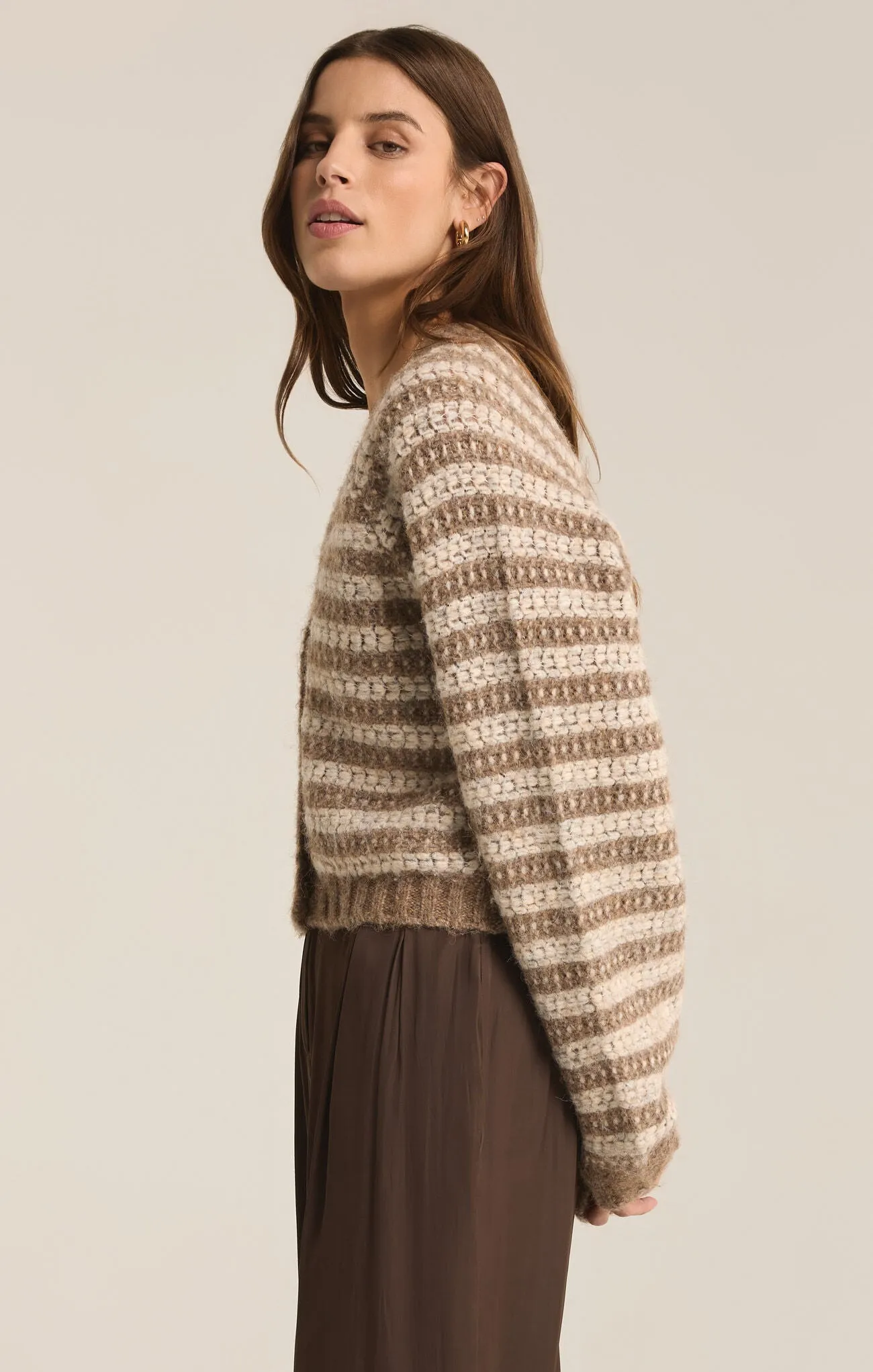 Z SUPPLY Este Metallic Stripe Cardigan