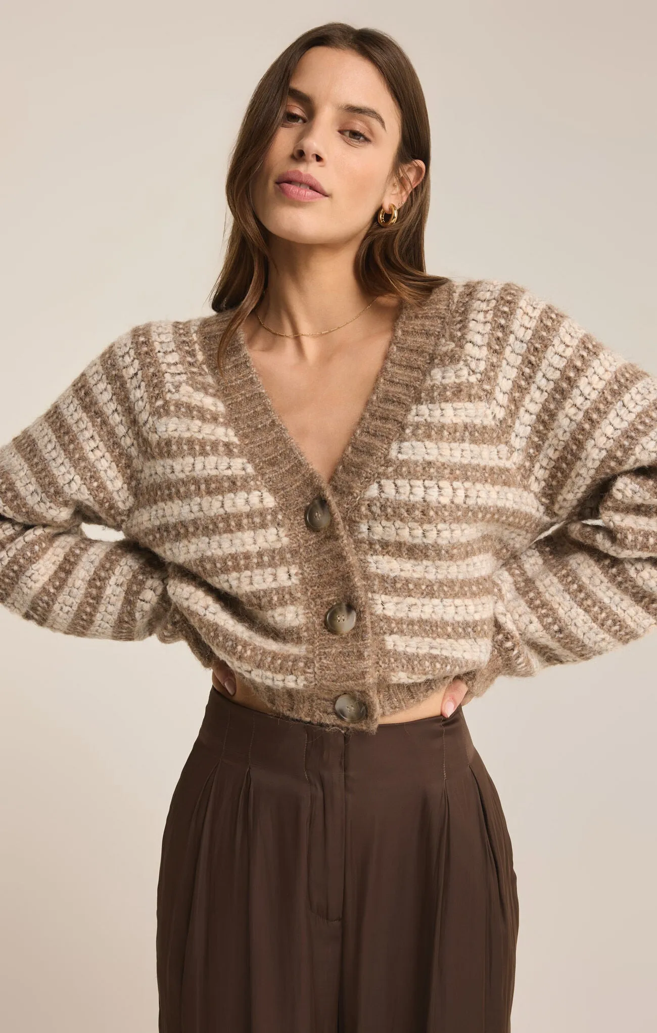 Z SUPPLY Este Metallic Stripe Cardigan