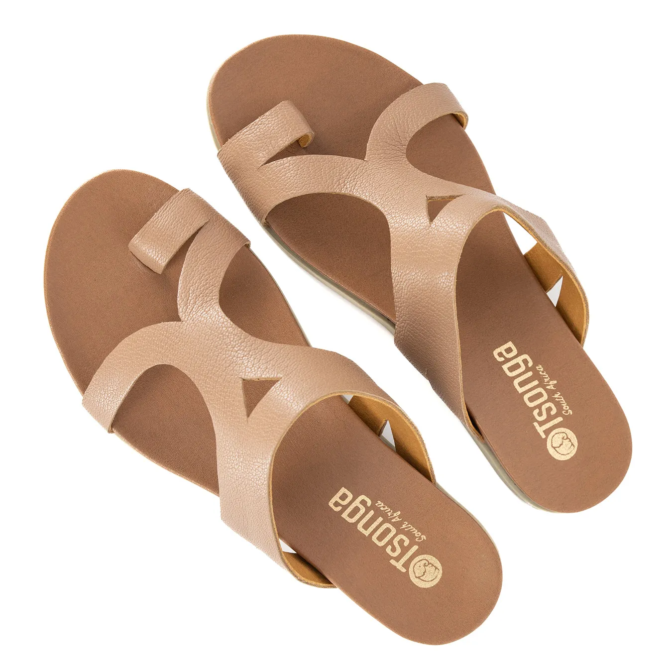 Zawadi : Ladies Leather Sandal in Timber Cayak